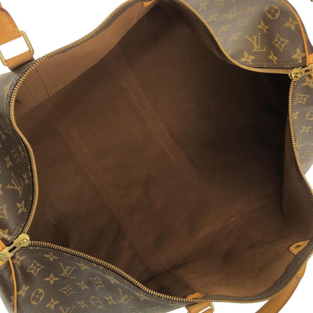 LOUIS VUITTON Authentic Brown Monogram Keepall 60 Boston Bag - Picture 9 of 10